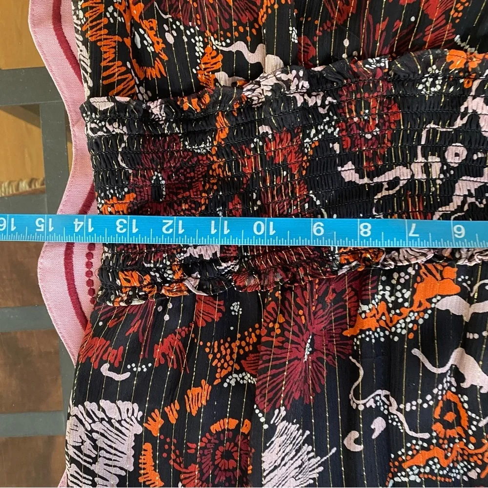 A.L.C. Bardot Silk Chiffon Printed Asymmetrical Halter Maxi Dress 4 - Picture 14 of 16